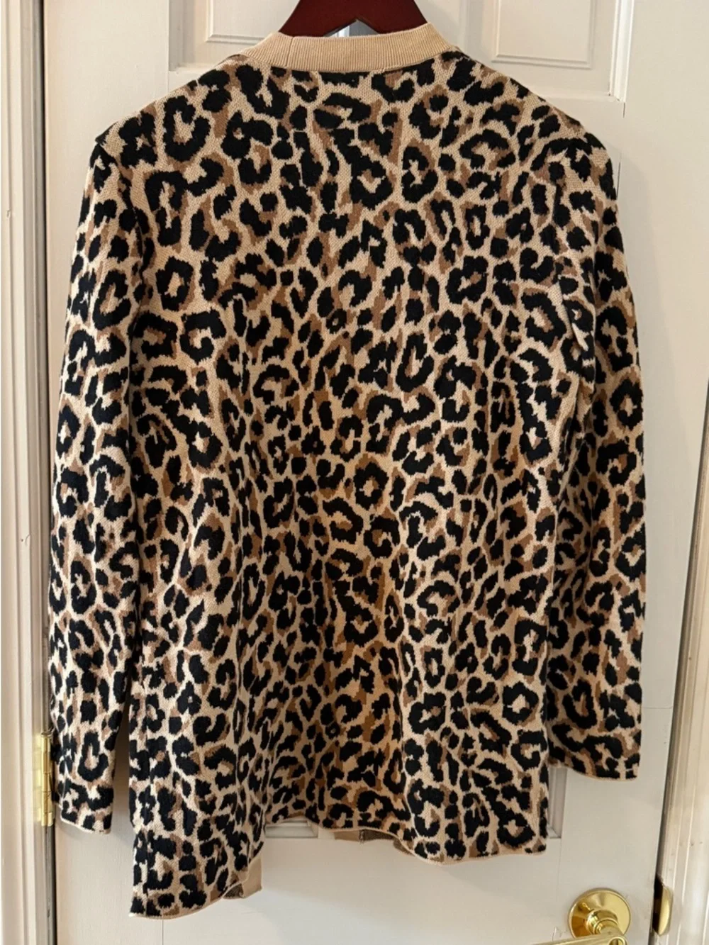 J. CREW Women’s Leopard Print Open Front Cardigan Sweater Size S